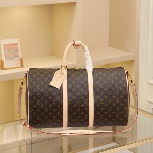 【Top-Tier Original Custom-Made Variable-Code Chip Edition】🔥M41416 Vintage Floral Medium Size Spacious capacity, flexible usage. Durable and reliable. Fashionable style with mature sophistication. Features secure dual zippers and a padlock, making it ideal for business or leisure. Dimensions: 50 × 29 × 22 cm